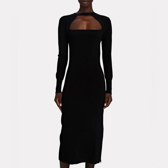 FRAME Cut-Out Midi Sweater Dress, size  Large - Picture 2 of 11